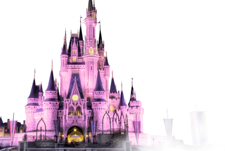 pink disney castle toy