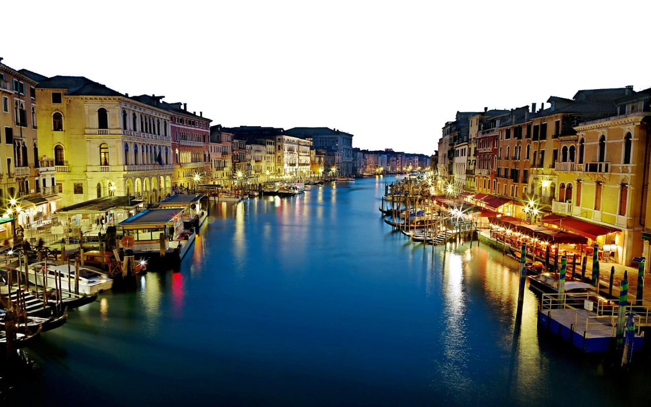 Deep Blue Sea and Lighted Buildings Italy PNG Image PurePNG Free