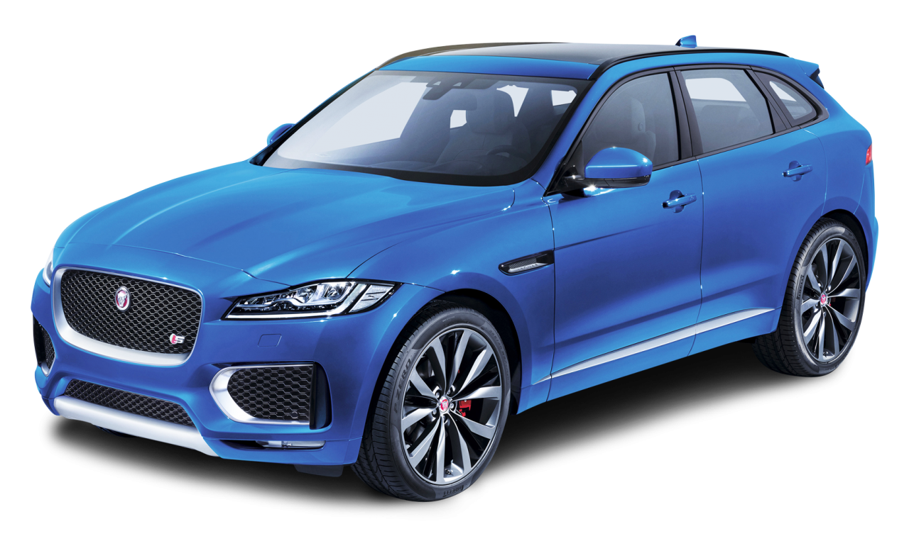 Blue Jaguar F PACE Side View Car PNG Image - PurePNG | Free transparent