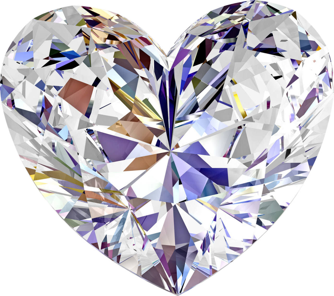 Brilliant Diamond Love Shaped PNG Image - PurePNG | Free transparent