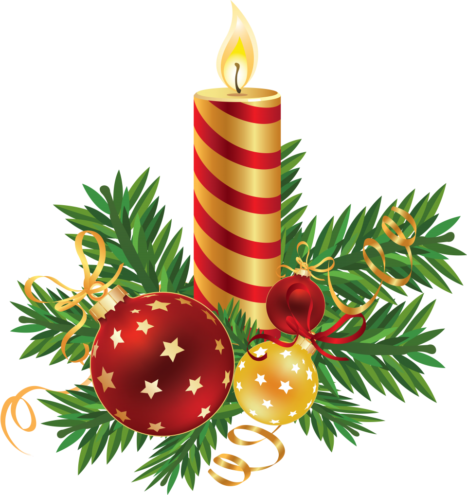 Decorated Striped Christmas Candle PNG Image - PurePNG | Free ...