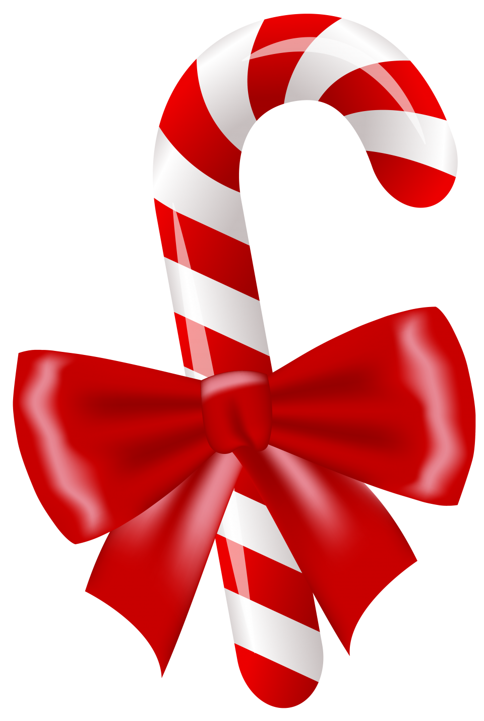 Christmas Candy Stick with Bow PNG Image - PurePNG | Free transparent ...