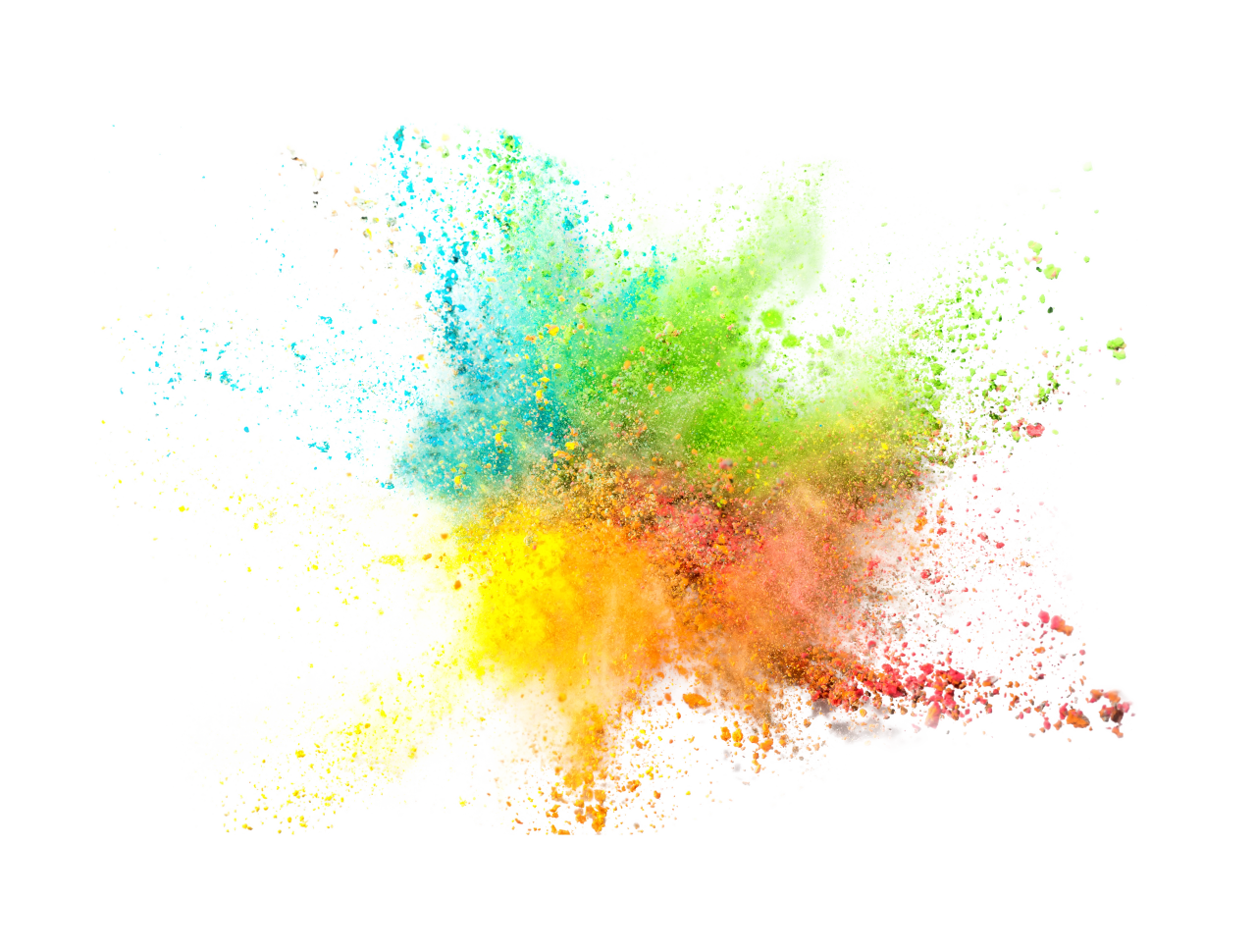 Explosion Of Rainbow Color Powder On White Background Stock Photo | Hot ...