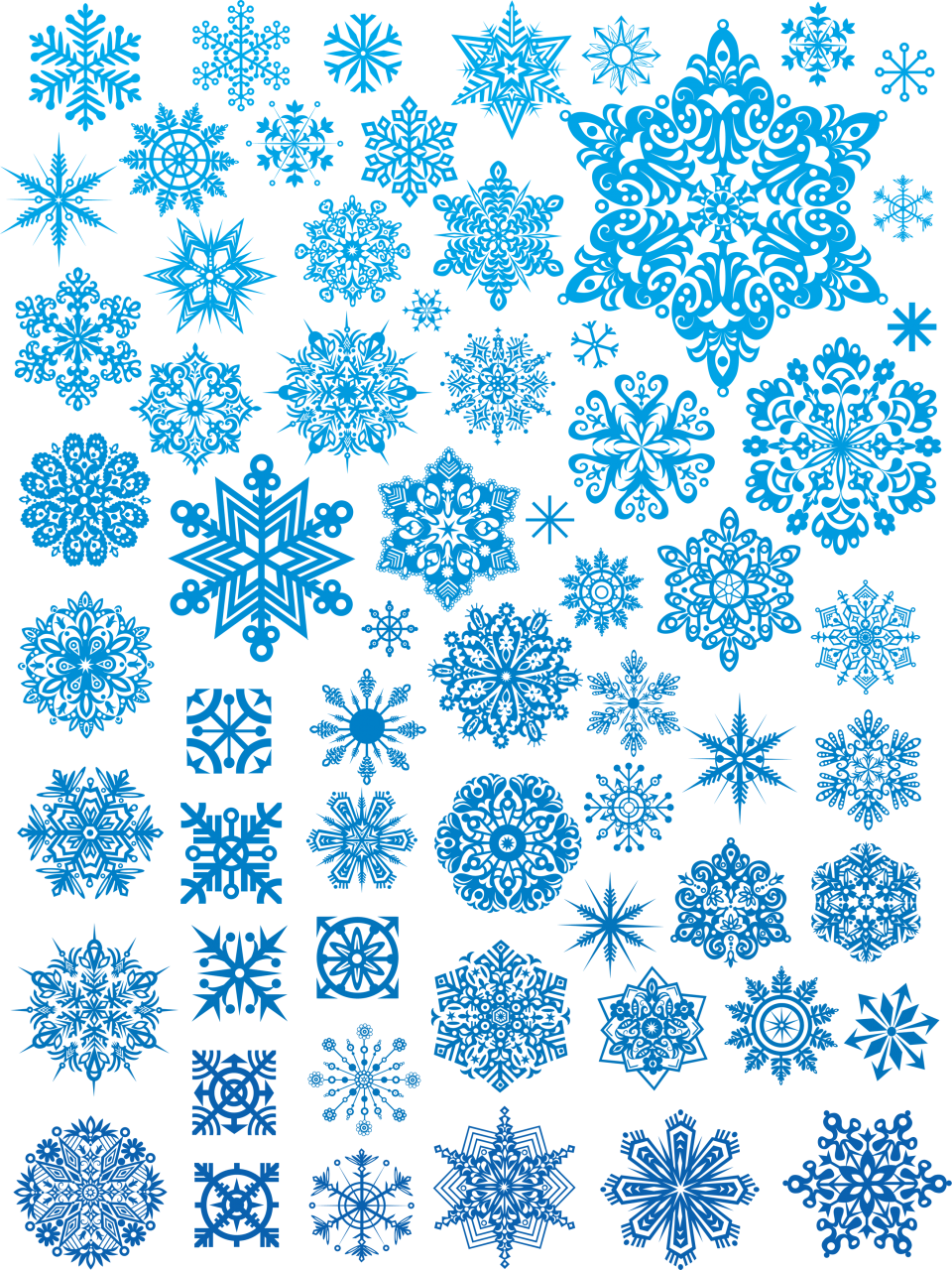 Icy Snowflake Collection PNG Image - PurePNG | Free transparent CC0 PNG