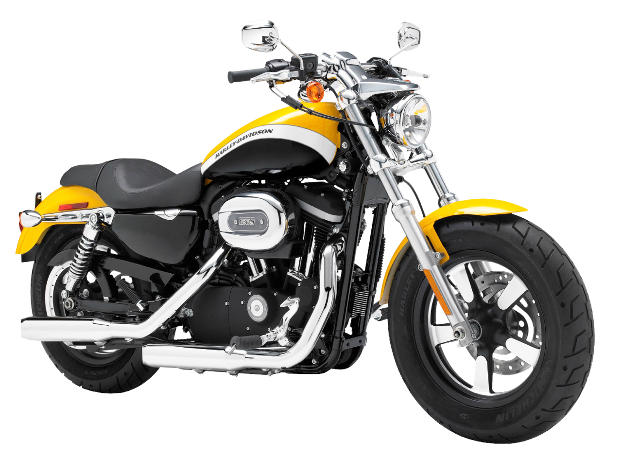 Yellow Harley Davidson 1200 Sportster PNG Image PurePNG Free