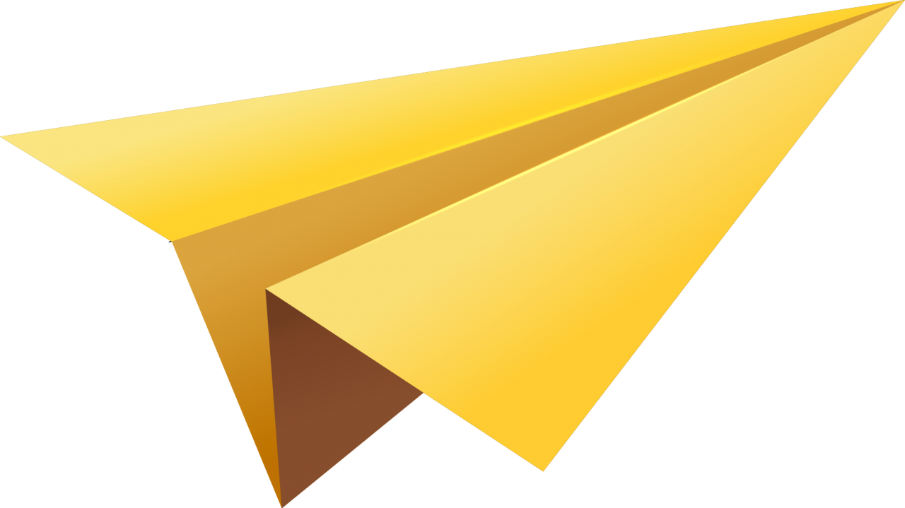 Download Yellow Paper Plane PNG Image - PurePNG | Free transparent CC0 PNG Image Library