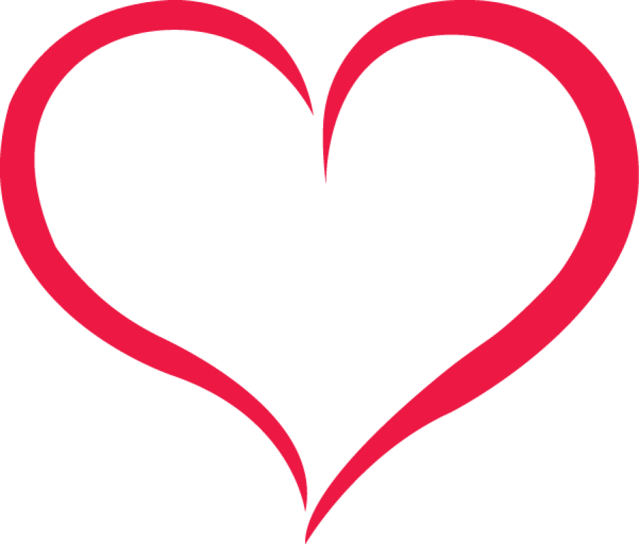 Red Outline Heart PNG Image - PurePNG | Free transparent ...