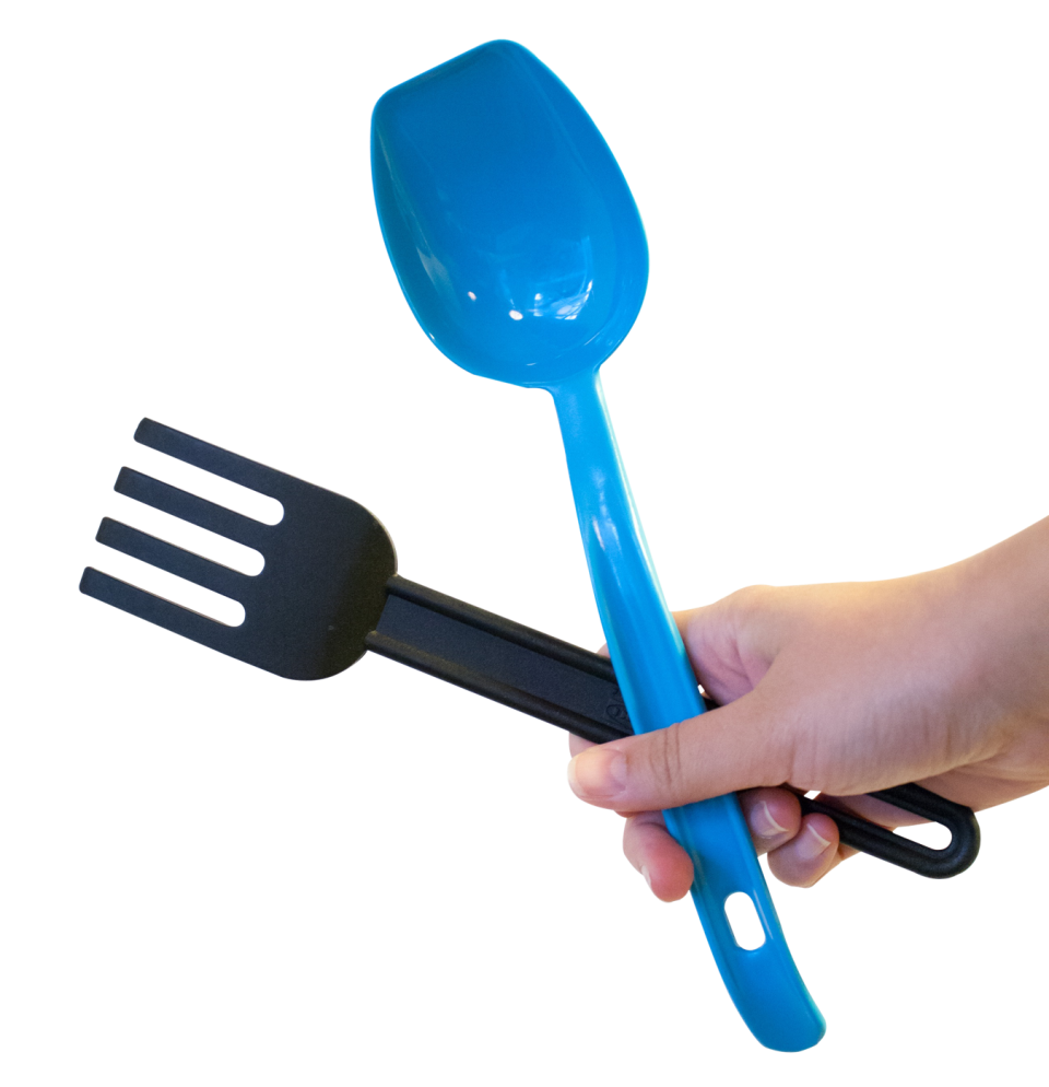 Spoon and Fork in Hand PNG Image PurePNG Free transparent CC0 PNG