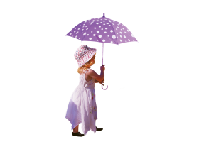 A girl with an umbrella PNG