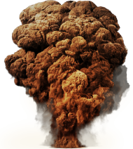 Explosion with Fire and Smoke PNG