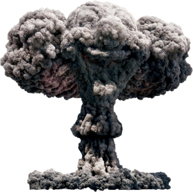 Giant Explosion with Fire and Smoke PNG
