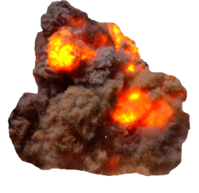 Big Explosion with Smoke PNG