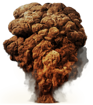 Large Smoking Fire Explosion PNG