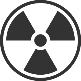 Black and White Radiation Symbol PNG
