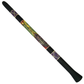 Black Didgeridoo with Patterns PNG