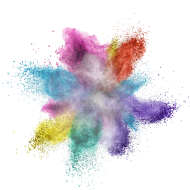 Colorful Powder Explosion PNG