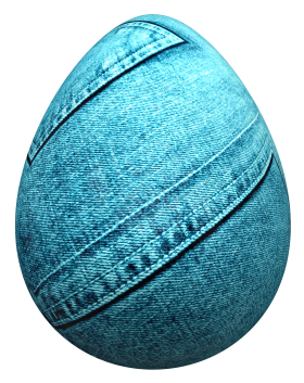 Egg Wrapped in Blue Jeans PNG
