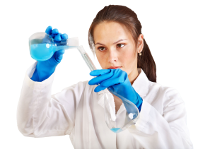 Girl doing Experiment PNG