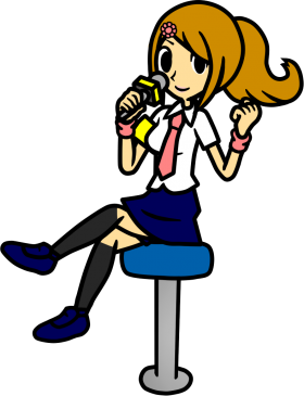 Girl Journalist Drawing PNG