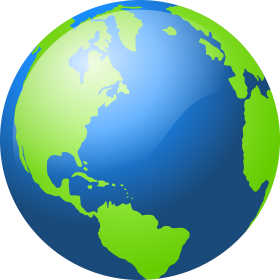 Blue and Green Globe PNG
