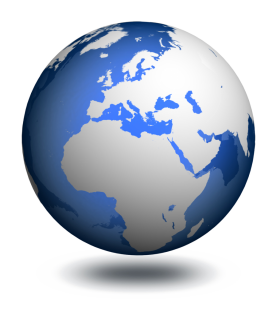 Blue and Grey Globe PNG