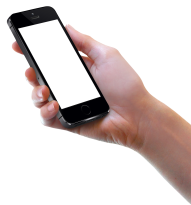 Hand Holding Black iPhone PNG