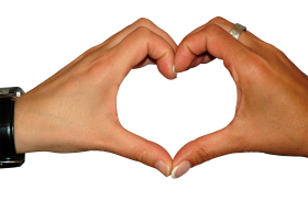 Heart with Fingers PNG