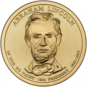 Abraham Linkcoln Gold Coin PNG