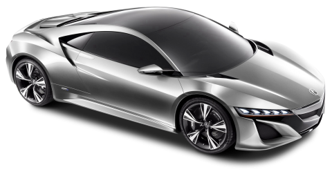 Acura NSX Silver Car PNG