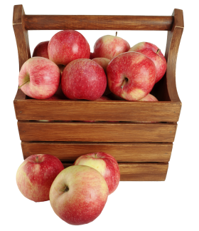 Apple in Basket PNG