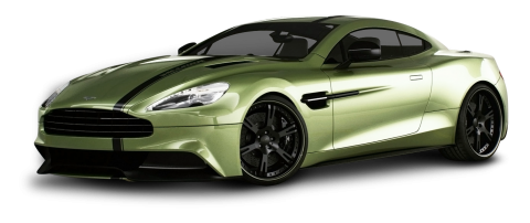 Aston Martin Vanquish Green Car PNG