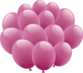 Many Pink Celebration Balloons PNG