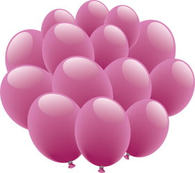 Many Pink Balloons PNG