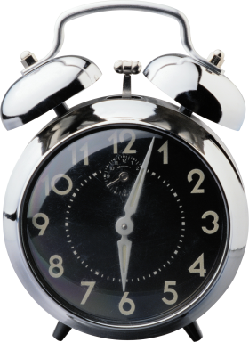 Black Alarm Clock PNG