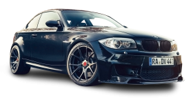 Black BMW 1M V FF Car PNG