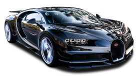 Black Bugatti Chiron Car PNG