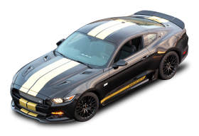 Black Ford Shelby GT H Top View Car PNG