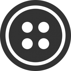 Black Sewing Button With 4 Hole PNG