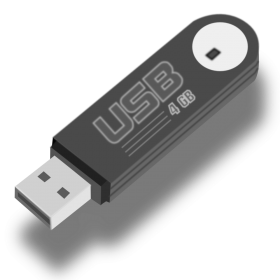 Black Usb flash Drive PNG