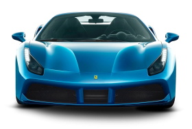 Blue Ferrari 488 Spider Car PNG