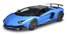 Blue Lamborghini Aventador Car PNG