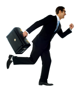 Businessman With Briefcase PNG