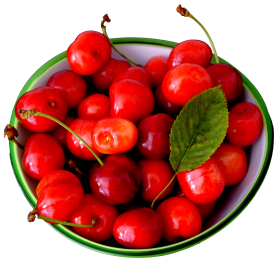 Cherries in Bowl PNG