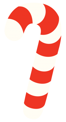 Striped Christmas Candy Cane PNG