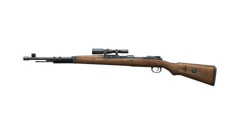 Classic wooden Sniper from side PNG