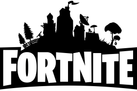Fortnite Logo Black and White PNG
