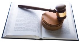 Gavel With Law Book PNG