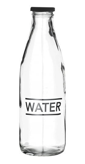 Glass Water Bottle PNG