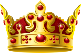 Gold Crown Red Stone PNG