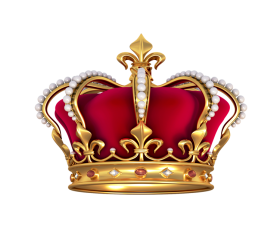 Gold  Red Crown PNG